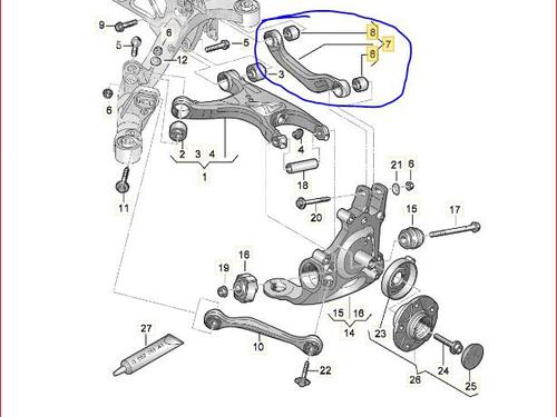 Right rear suspension arm AUDI A6 C7 (4G2, 4GC) 3.0 TDI | BP17364566M15 