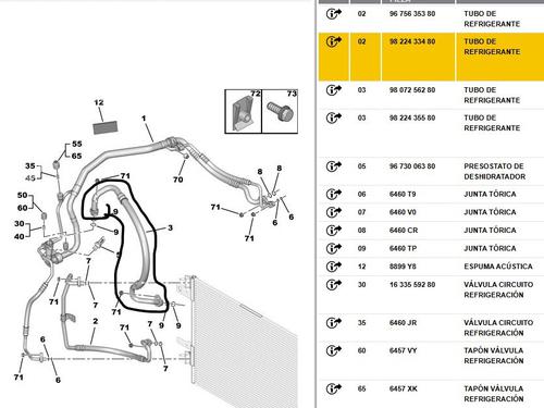 AC pipe CITROËN BERLINGO (ER_, EC_) 1.5 BlueHDi 100 | BP31680479M126  - Image 6