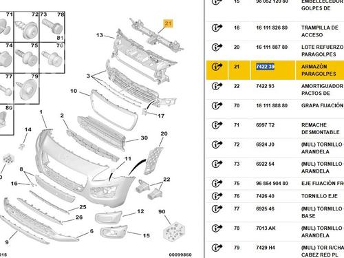 Front bumper reinforcement PEUGEOT 3008 I MPV (0U_) 2.0 HDi 150 / BlueHDi 150 | BP24922447C109 