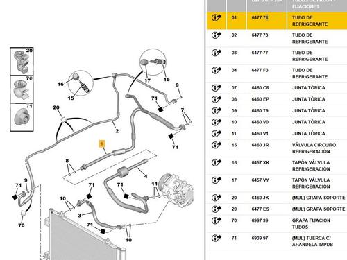 AC-rør PEUGEOT 407 (6D_) 2.2 16V (6D3FYH, 6D3FYE) | BP29608088M126 