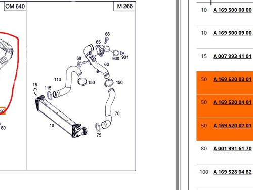 Pipe MERCEDES-BENZ A-CLASS (W169) A 180 CDI (169.007, 169.307) | BP27718933M125 