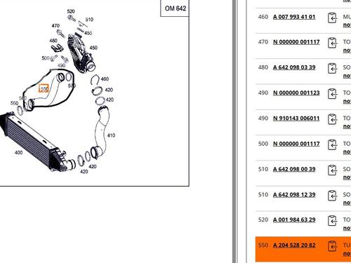 Pipe MERCEDES-BENZ C-CLASS T-Model (S204) C 320 CDI (204.222) | BP30763846M125 