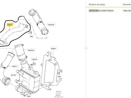 Pipe LAND ROVER RANGE ROVER EVOQUE (L538) 2.0 D 4x4 | BP33544154M125  - Image 5