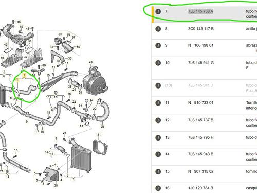 Pipe AUDI Q7 (4LB) 3.0 TDI quattro | BP30053144M125