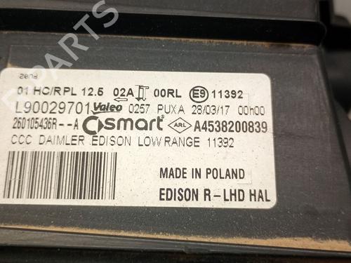 Right headlight SMART FORTWO Coupe (453) 0.9 (453.344, 453.353) | BP34405093C29  - Image 11