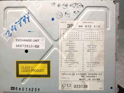 Radio CHEVROLET CAPTIVA (C100, C140) 2.0 D | BP32524960E6 - Image 3