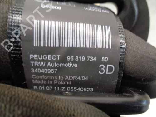Rear right seatbelt PEUGEOT 5008 (0U_, 0E_) 1.6 HDi | BP8792741I28 