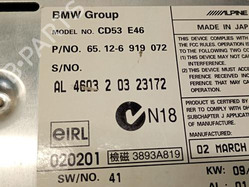 Radio BMW 3 Compact (E46) 316 ti | BP27528882E6 