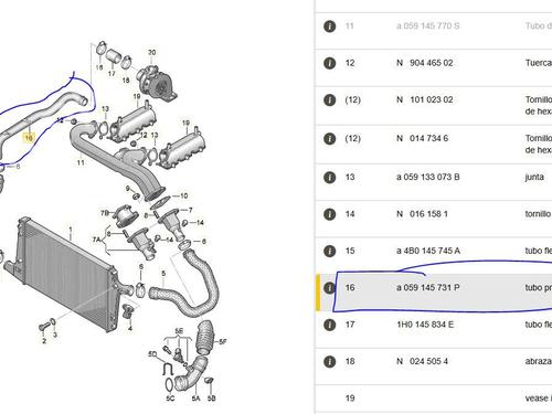 Pipe AUDI A6 C5 (4B2) 2.5 TDI | BP22740198M125 