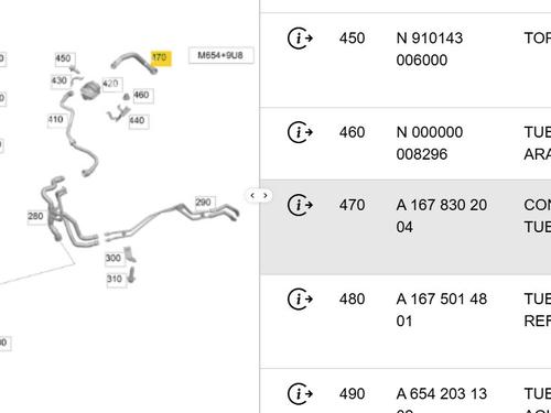 Pipe MERCEDES-BENZ GLE (V167) GLE 300 d EQ Boost 4-matic (167.119, 167.109) | BP36996510M125 - Image 6