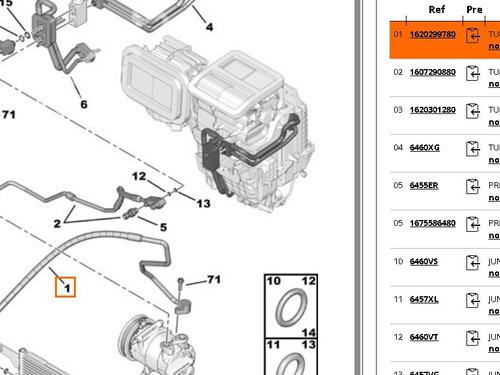 AC pipe CITROËN JUMPER II Van 2.2 HDi 110 | BP30922150M126
