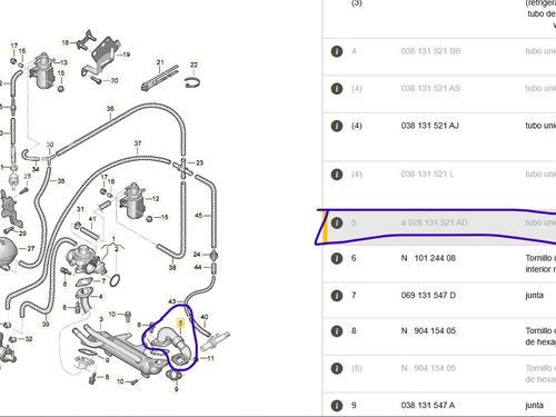 Rør AUDI A4 B6 (8E2) 1.9 TDI (130 hp) 28178823