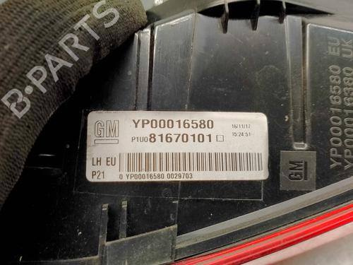 Left taillight OPEL GRANDLAND / GRANDLAND X (A18, P1UO) 1.6 Turbo D (75) | BP16465874C34 