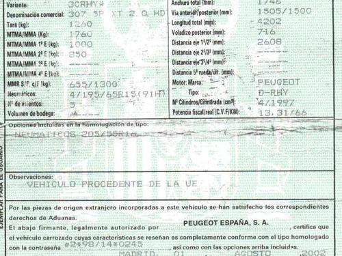 Other PEUGEOT 307 (3A/C) 2.0 HDi 90 | BP32388719O1