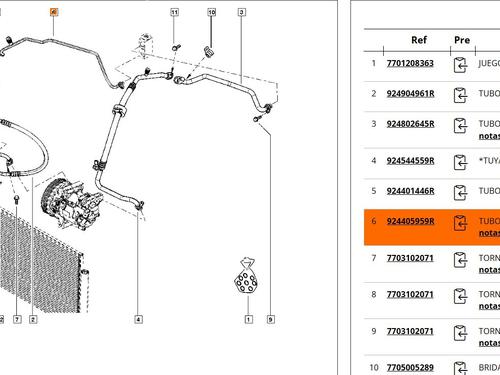 AC pipe DACIA LOGAN II 1.5 Blue dCi 95 (L8JL) | BP32469059M126 - Image 2