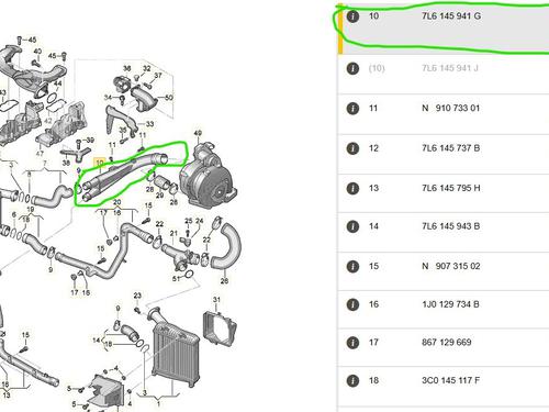 Pipe AUDI Q7 (4LB) 3.0 TDI quattro | BP30053135M125 