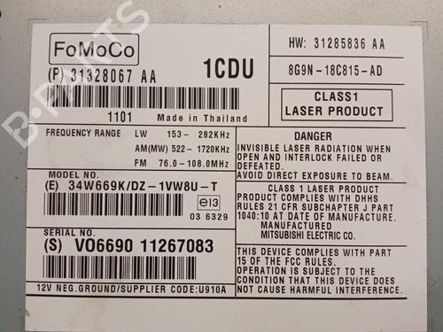 Radio VOLVO S80 II (124) T6 AWD | BP29114665E6 