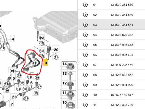 AC pipe BMW X5 (G05, F95) xDrive 45 e Plug-in Hybrid | BP33042134M126  - Image 5