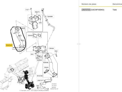 Pipe LAND ROVER RANGE ROVER EVOQUE (L538) 2.0 D 4x4 | BP33544155M125 - Image 5