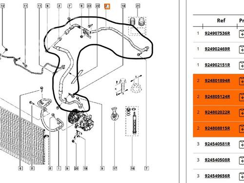 AC pipe RENAULT CLIO V (B7_) 1.0 TCe 100 (B7MT) | BP33325487M126  - Image 6