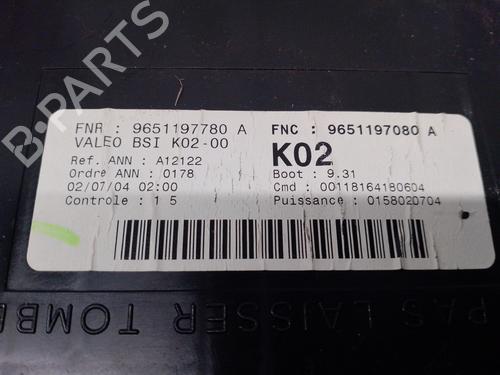 Fuse box PEUGEOT 307 (3A/C) 2.0 HDi 90 | BP14932327E1 