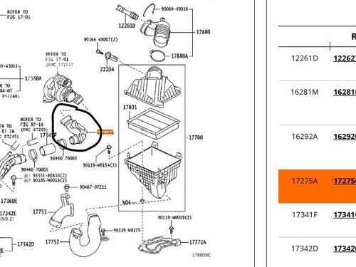 Tubo TOYOTA AVENSIS Saloon (_T27_) 2.0 D-4D (WWT271_) | BP30772821M125