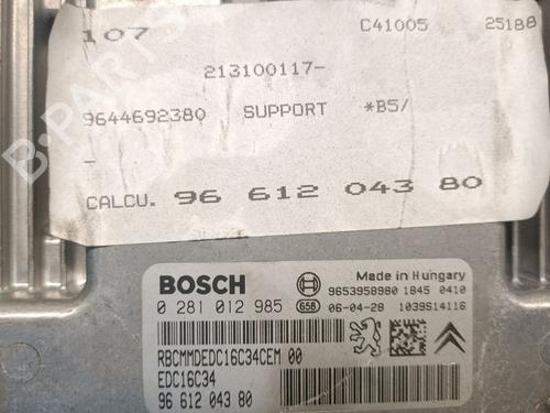 Engine control unit (ECU) CITROËN C4 Coupe (LA_) 1.6 HDi | BP27655951M57 