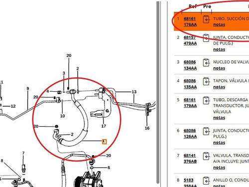 AC pipe JEEP GRAND CHEROKEE IV (WK, WK2) 3.0 CRD V6 4x4 | BP29006437M126