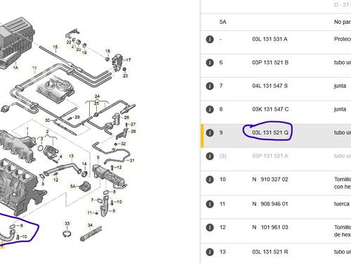 Used Pipe SEAT LEON (1P1) 1.6 TDI (105 hp) 29638172