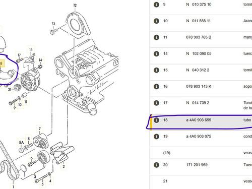 Pipe AUDI 100 C4 Saloon (4A2) 2.6 | BP28167881M125 