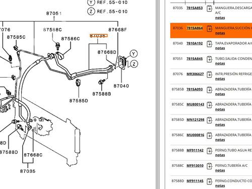 AC pipe MITSUBISHI OUTLANDER III (GG_W, GF_W, ZJ, ZL, ZK) 2.2 Di-D 4WD (GF6W) | BP23402132M126 