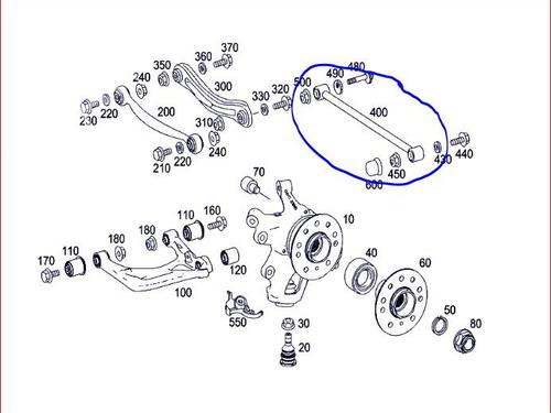 Left rear suspension arm MERCEDES-BENZ M-CLASS (W164) ML 350 4-matic (164.186) | BP16414010M14 