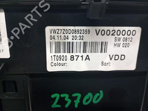 Instrument cluster VW TOURAN (1T1, 1T2) 2.0 TDI 16V | BP29407283C47 