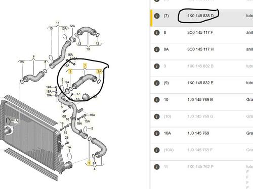Pipe SKODA OCTAVIA II (1Z3) 2.0 TDI 16V | BP30561258M125
