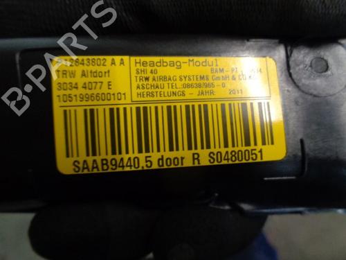 Right curtain airbag SAAB 9-3 Estate (E50) 1.9 TTiD | BP9959456C12 