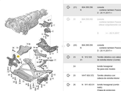 Used Engine mount Engine mount AUDI Q5 (FYB, FYG) 50 TFSI e quattro (299 hp) 33455161 33455161