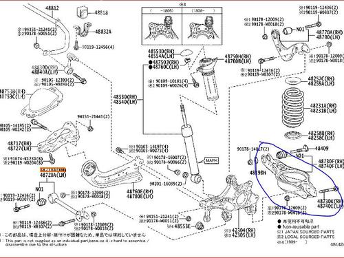 Right rear suspension arm TOYOTA C-HR (_X1_) 1.8 Hybrid (ZYX10_, ZYX11_) | BP18431953M15 