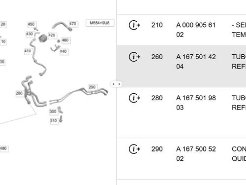 Pipe MERCEDES-BENZ GLE (V167) GLE 300 d EQ Boost 4-matic (167.119, 167.109) | BP36996503M125  - Image 7