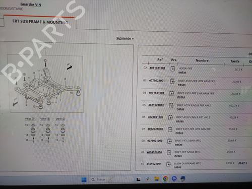 Subframe SSANGYONG RODIUS I 2.7 Xdi | BP40195987M9 - Image 4