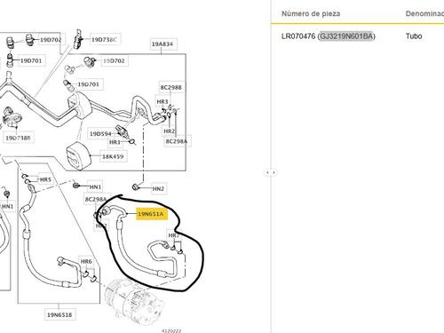 AC pipe LAND ROVER RANGE ROVER EVOQUE (L538) 2.0 D 4x4 | BP33619125M126 - Image 4
