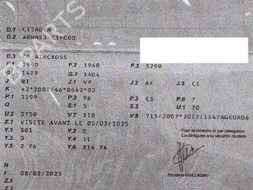 Antenne/Base CITROËN C5 AIRCROSS (A_) 1.2 PureTech 130 (ARHNSJ) | BP31958663C140