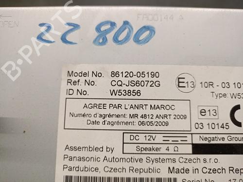Radio TOYOTA AVENSIS Estate (_T27_) 2.0 D-4D (ADT270_, ADT270R) | BP26588029E6 