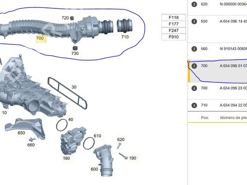 Pipe MERCEDES-BENZ CLA (C118) CLA 200 d (118.312) | BP25247144M125 - Image 6
