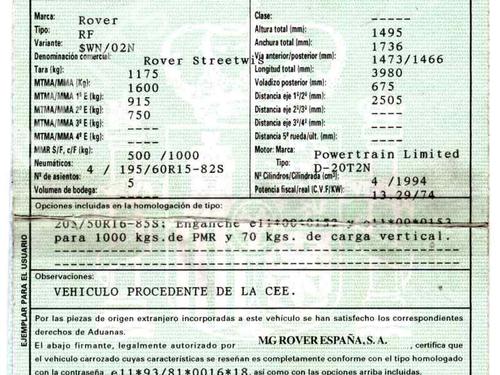 Headlight switch ROVER STREETWISE Hatchback 2.0 TD | BP7844059I24  - Image 10