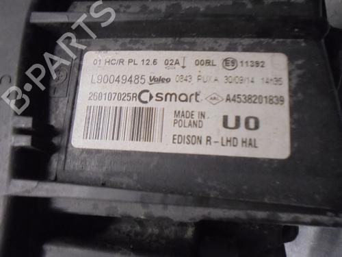 Højre forlygte SMART FORFOUR Hatchback (453) 1.0 (453.042, 453.043) | BP15831101C29 
