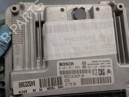 Engine control unit (ECU) PEUGEOT 307 SW (3H) 1.6 HDI 90 | BP17497714M57 