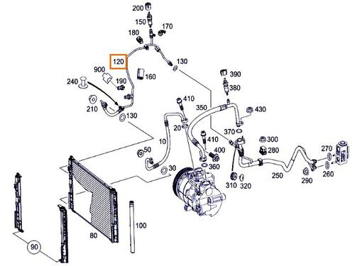 AC pipe MERCEDES-BENZ GLA-CLASS (X156) GLA 200 CDI / d (156.908) | BP18525695M126 