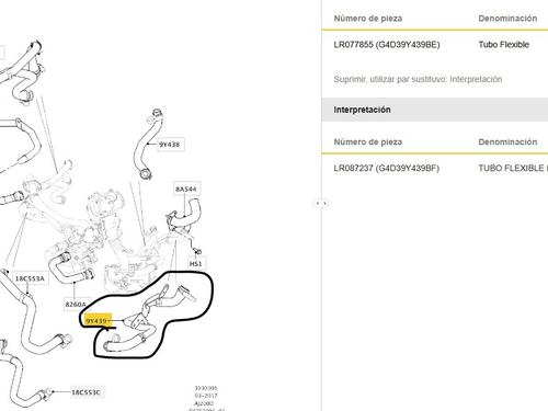Pipe LAND ROVER RANGE ROVER EVOQUE (L538) 2.0 D 4x4 | BP33547493M125  - Image 5