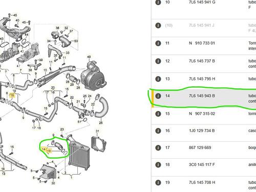 Pipe AUDI Q7 (4LB) 3.0 TDI quattro | BP30053141M125 