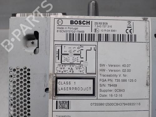 Radio FIAT FIORINO Box Body/MPV (225_)  | BP16884476E6 